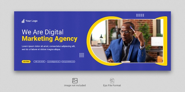 Digital marketing facebook banner template