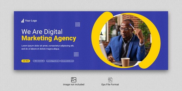 Digital marketing Facebook banner template