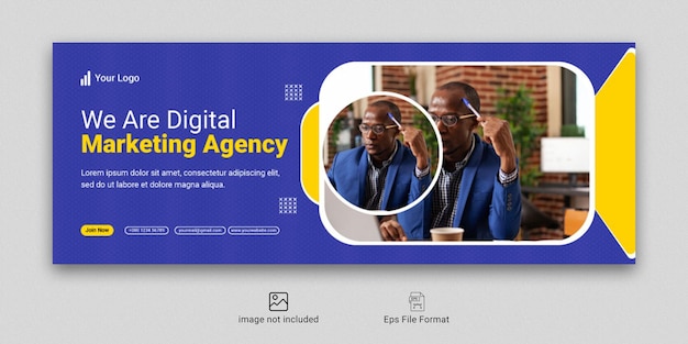 Digital marketing Facebook banner template