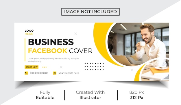 Обложка facebook для цифрового маркетинга и дизайн шаблона веб-баннера