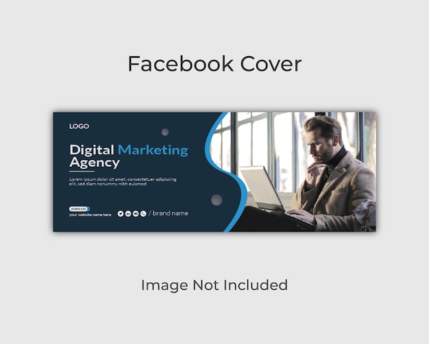 Digital marketing Facebook cover and banner design template