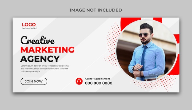 Digital marketing Facebook cover banner template design