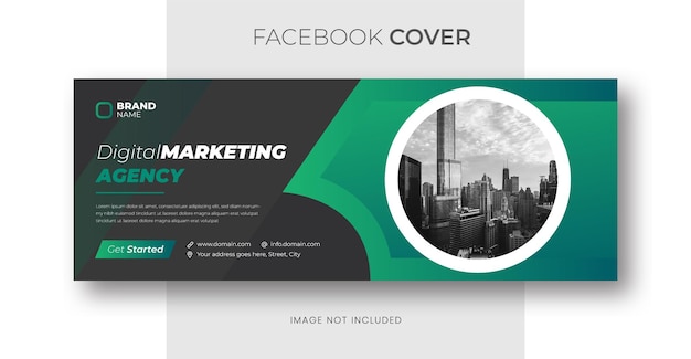 Modello di banner di copertina di facebook di marketing digitale