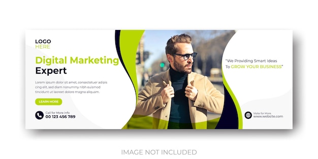 Digital marketing facebook cover banner template