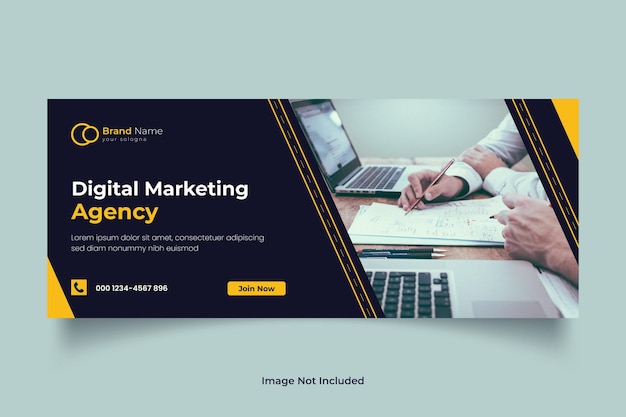 Digital marketing facebook cover or corporate business agency social media web banner design