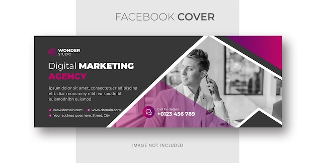 Digital marketing facebook cover page template