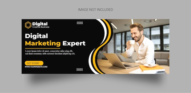 Digital marketing Facebook cover page template