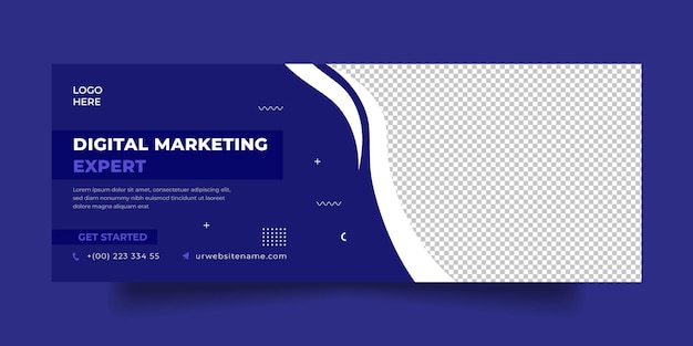 Digital marketing facebook cover social media post and banner template