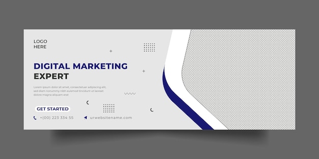 Digital marketing facebook cover social media post and banner template