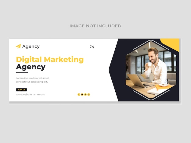 Digital marketing facebook cover amp social media template