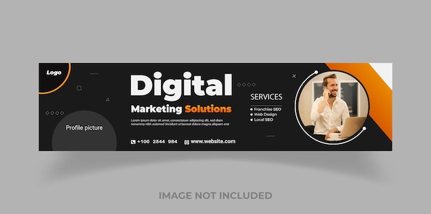 Digital Marketing Facebook Cover Template Web banner EPS File