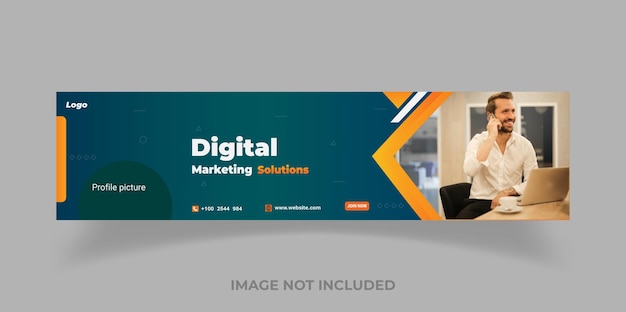 Premium Vector | Digital marketing facebook cover template web banner ...