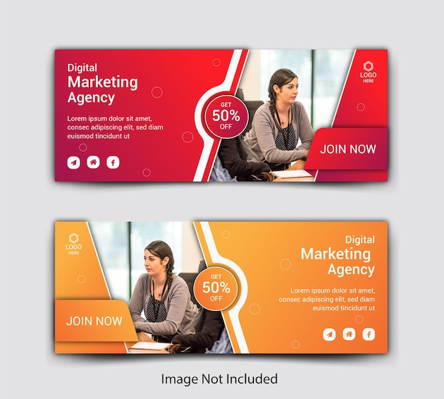 Digital marketing facebook cover template