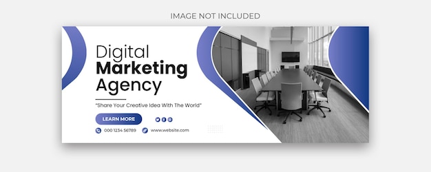 Digital marketing facebook cover template