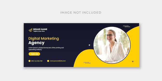 Digital marketing Facebook cover or web banner design template