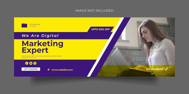 Vector digital marketing facebook cover web banner or social media banner template