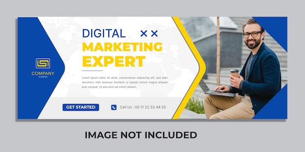 Digital marketing Facebook cover and web banner template for business