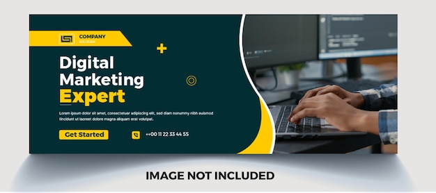 Digital marketing Facebook cover and web banner template for business