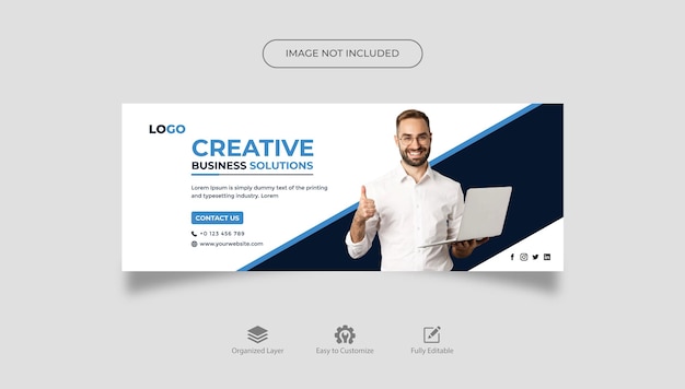 Vector digital marketing facebook cover and web banner template in eps