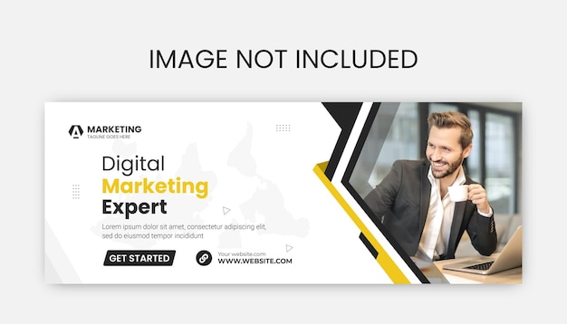 Digital marketing facebook cover and web banner template