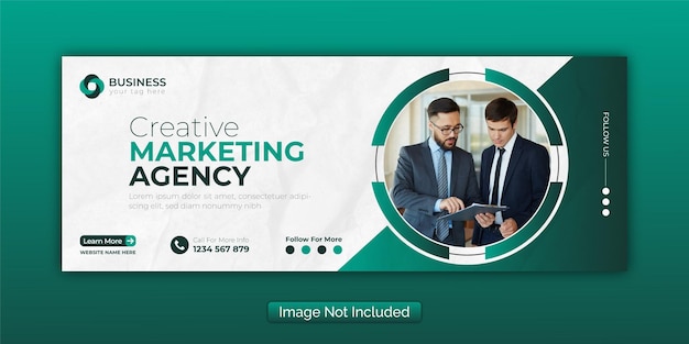 Digital marketing facebook cover web banner template