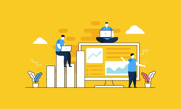 Digital Marketing in flat style