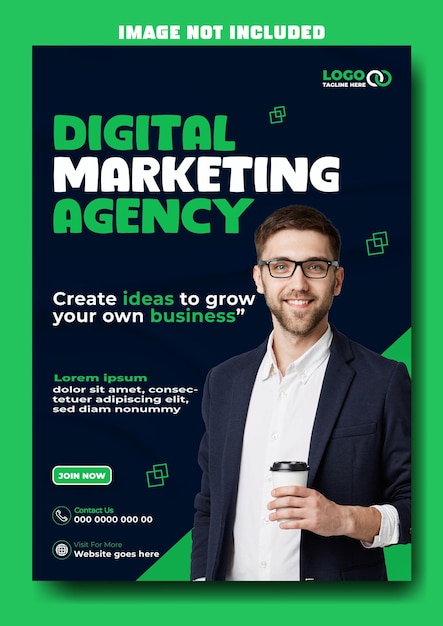 Progettazione di volantini di marketing digitale