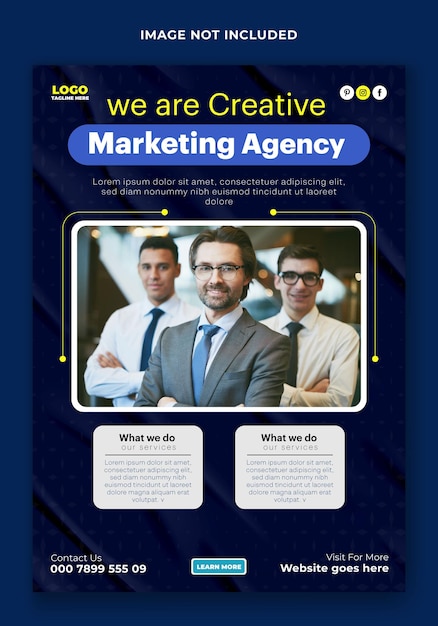 Digital marketing flyer template design