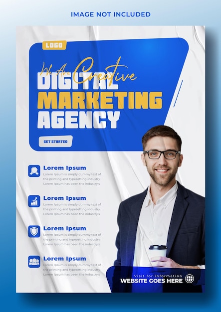 Digital marketing flyer template design