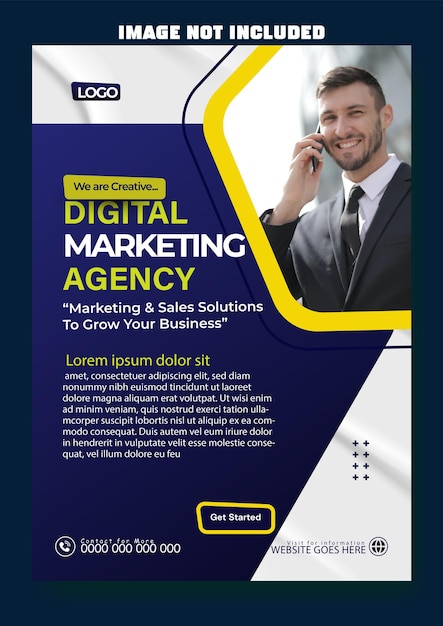 Digital marketing flyer template design