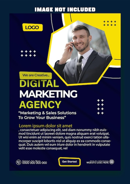 Digital marketing flyer template design