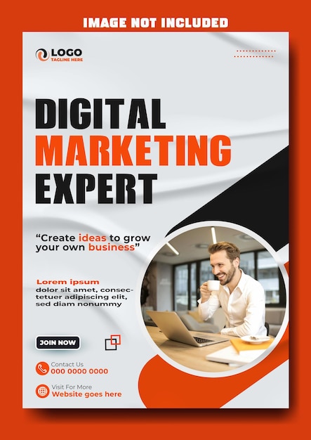 Digital marketing flyer template design