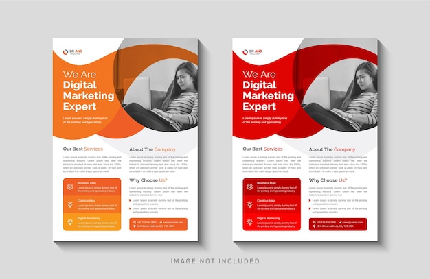 Digital marketing flyer template design