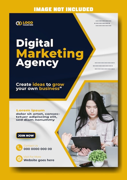 Digital marketing flyer template