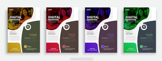 Vector digital marketing flyer template