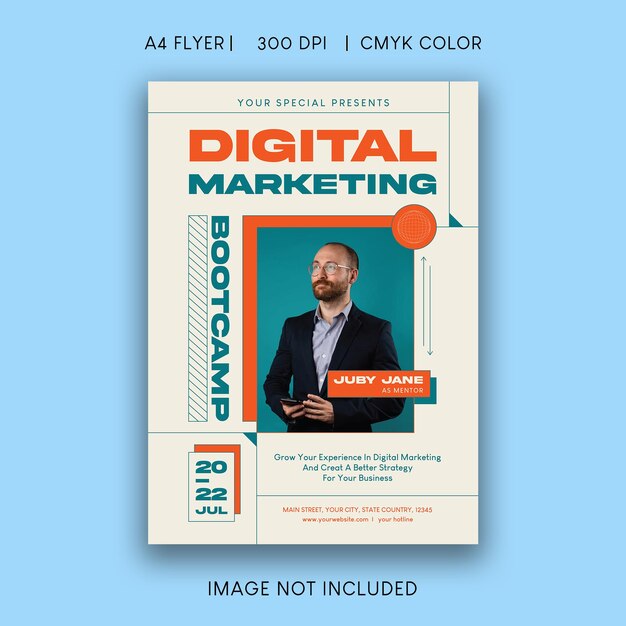 Vector digital marketing flyer