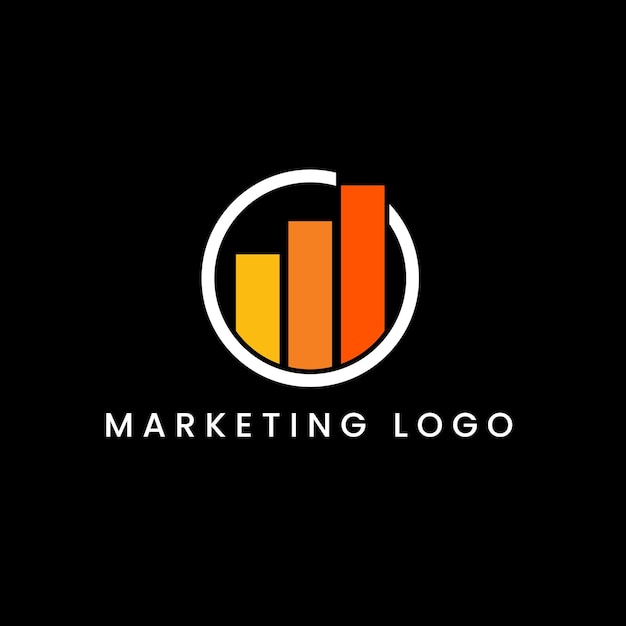 Вектор Дизайн логотипа цифрового маркетинга