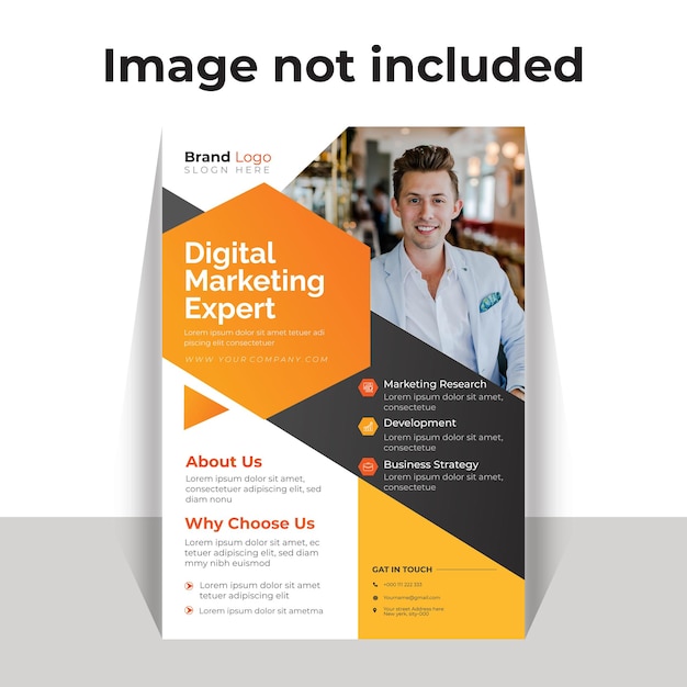 Vector digital marketing and marketing flyer design