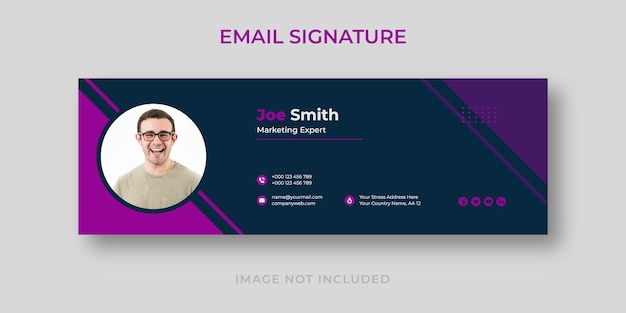 Digital marketing modern email signature template