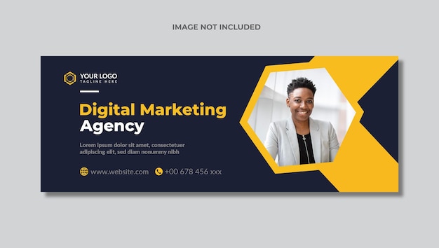 Vector digital marketing modern facebook cover template in vector format