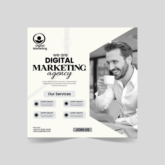 Vector digital marketing post design