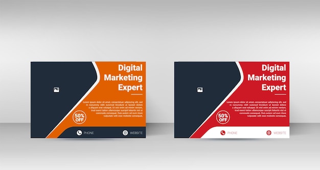 Digital marketing postcard design