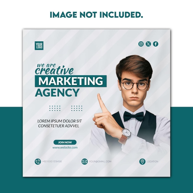 Vector digital marketing poster social media and instagram social media template and banner