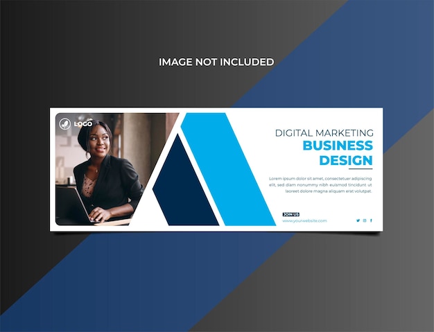 Digital marketing social media banner design template