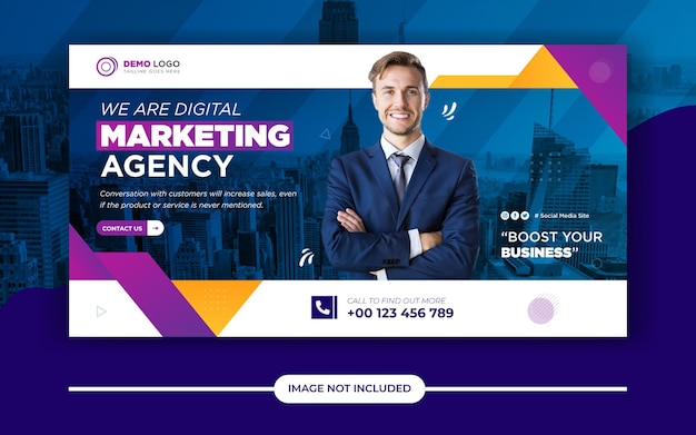 Digital marketing social media banner post template