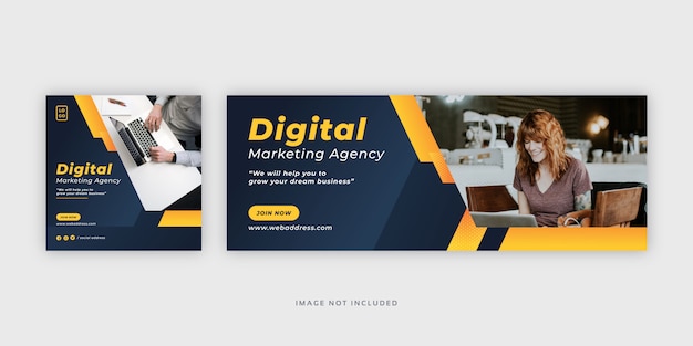 Digital marketing social media banner template