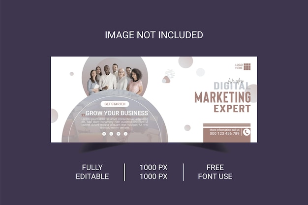 Digital marketing social media banner template