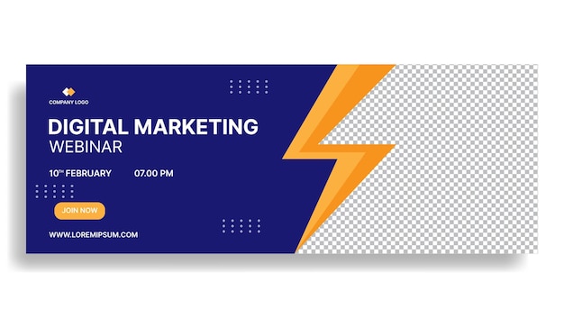 Digital marketing social media cover design template.vector illustration