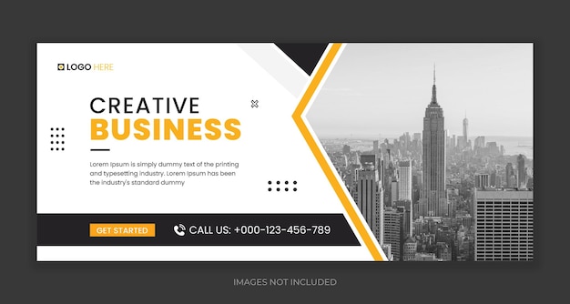 Digital marketing social media facebook cover banner template