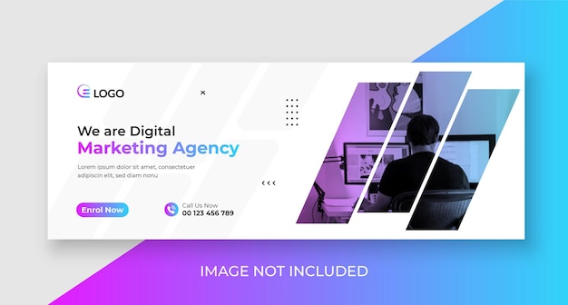 Vector digital marketing social media facebook cover and corporate web banner template